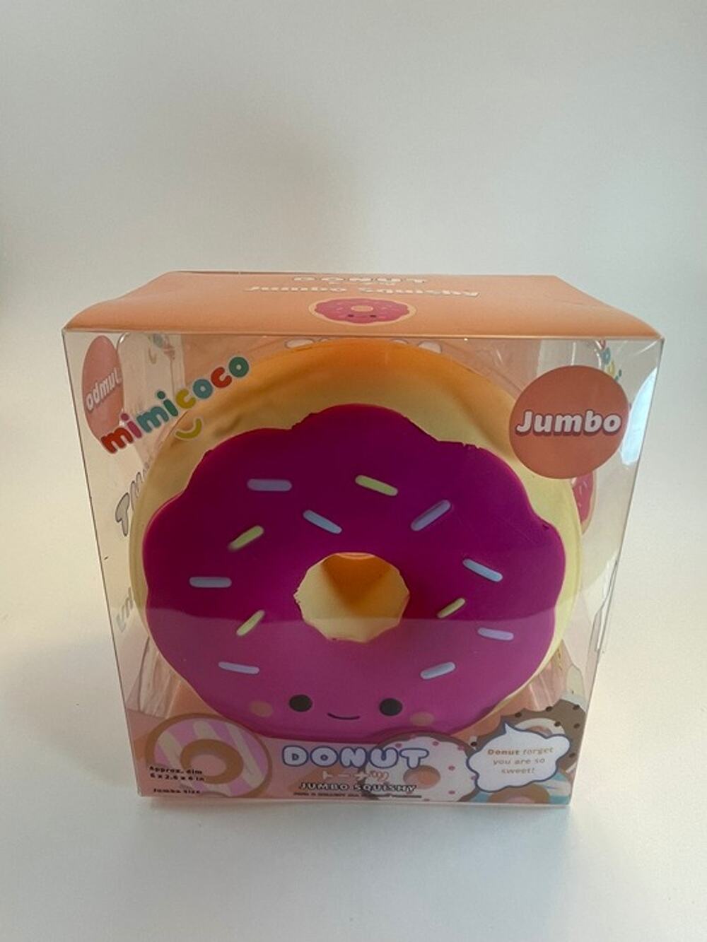 Mimicoco Jumbo Donut Squishy - Pink Frosted Sprinkles New In Box NIB